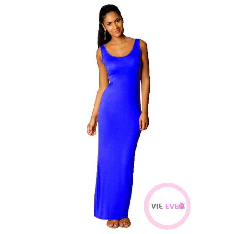 Beautiful dress for the summer | Robe de soirée longue sans manches - ImbattablePlus