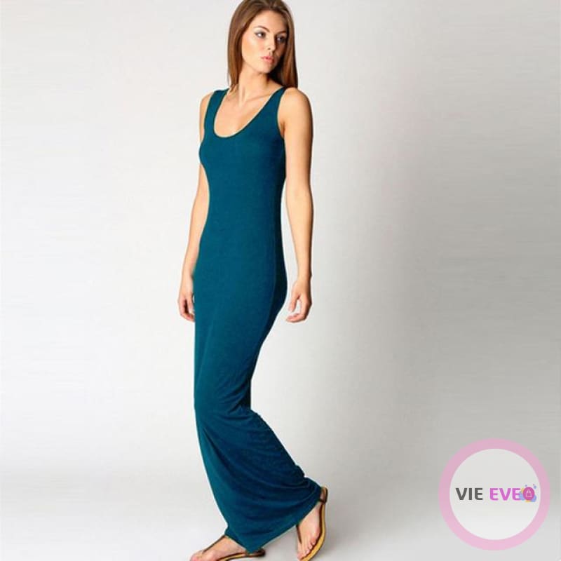 Beautiful dress for the summer | Robe de soirée longue sans manches - ImbattablePlus