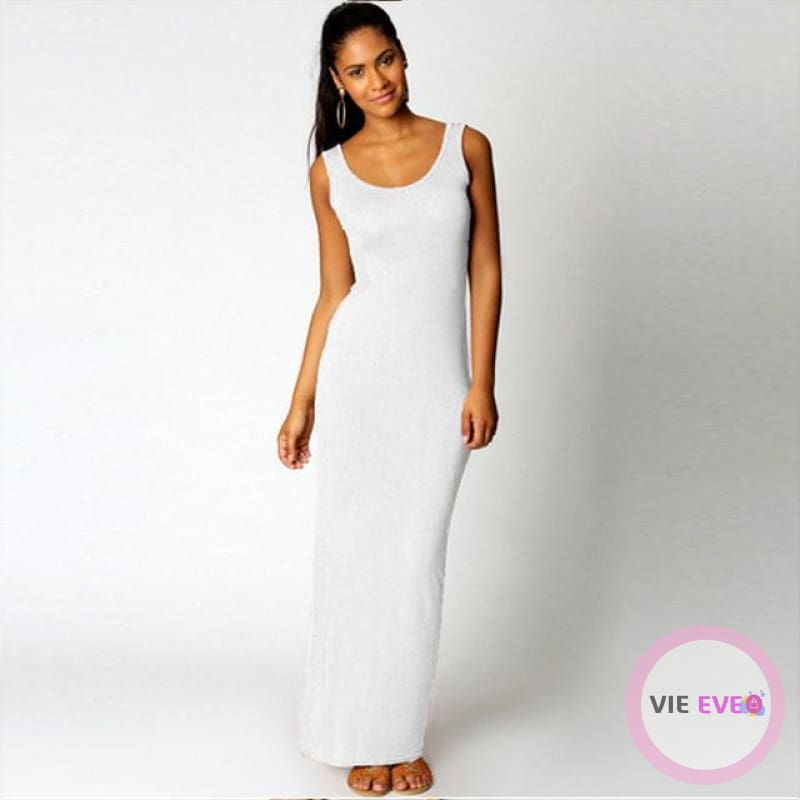 Beautiful dress for the summer | Robe de soirée longue sans manches - ImbattablePlus